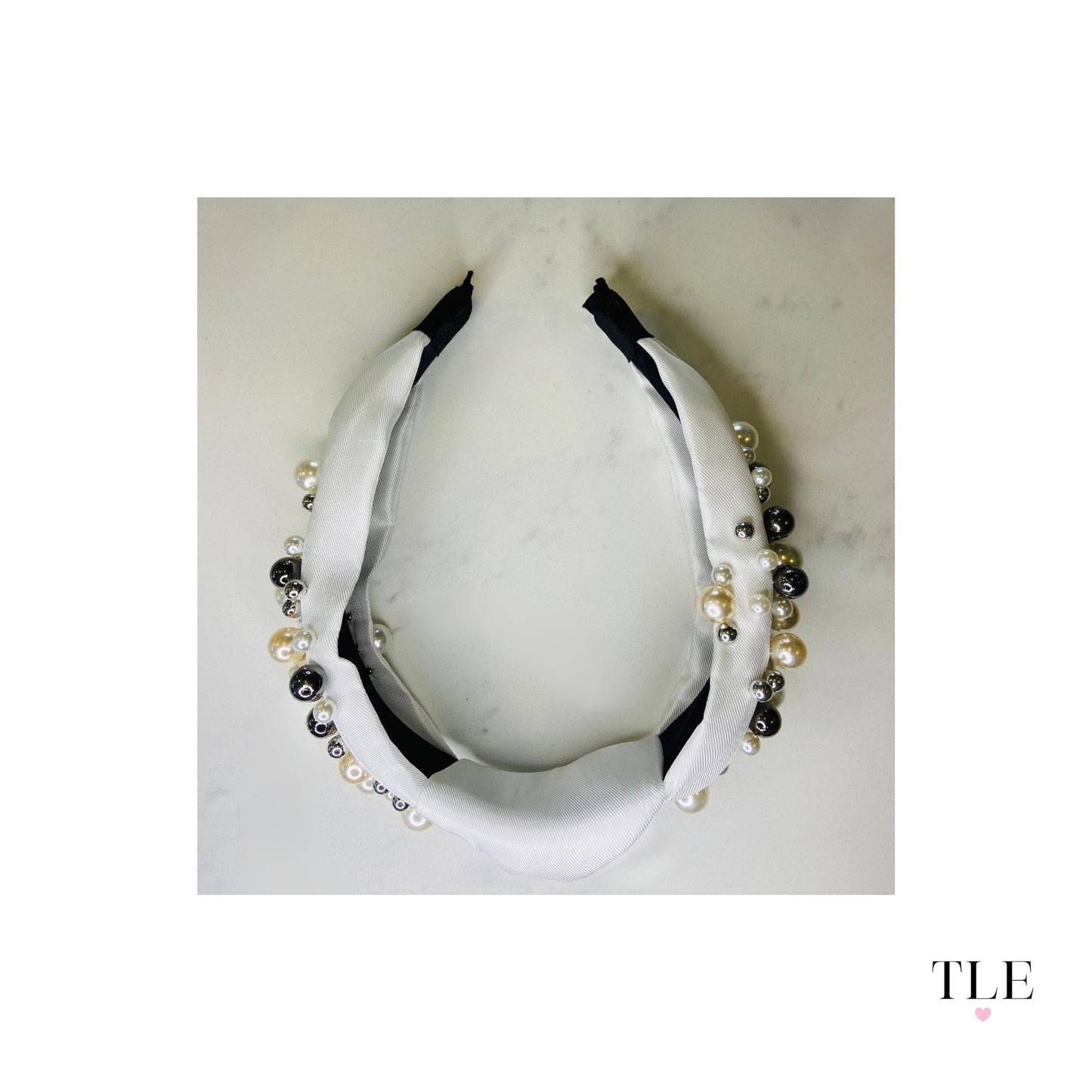 Beautiful Pearl Headband, Available in Black, White, Champagne