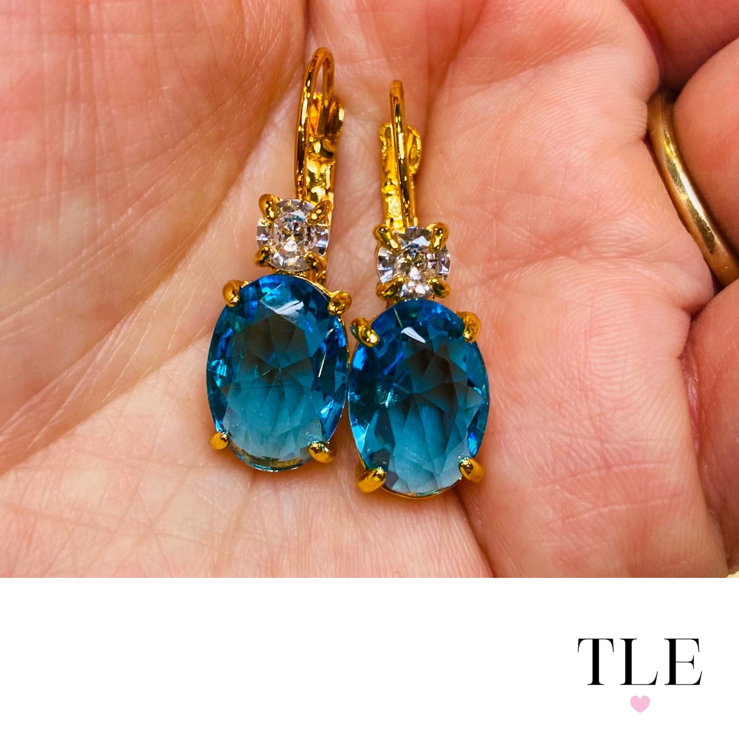 Blue Topaz Earrings