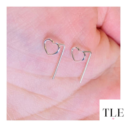 Minimalist Dainty Heart Earring One Piece Stud